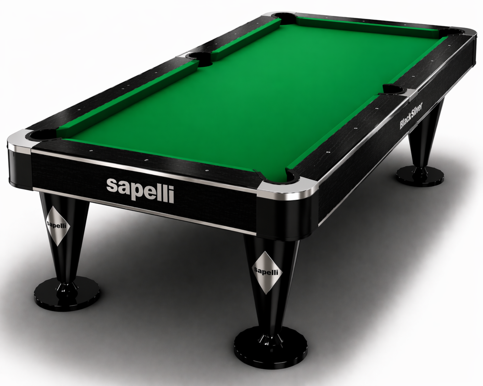 Yeşil çuhalı bilardo masası